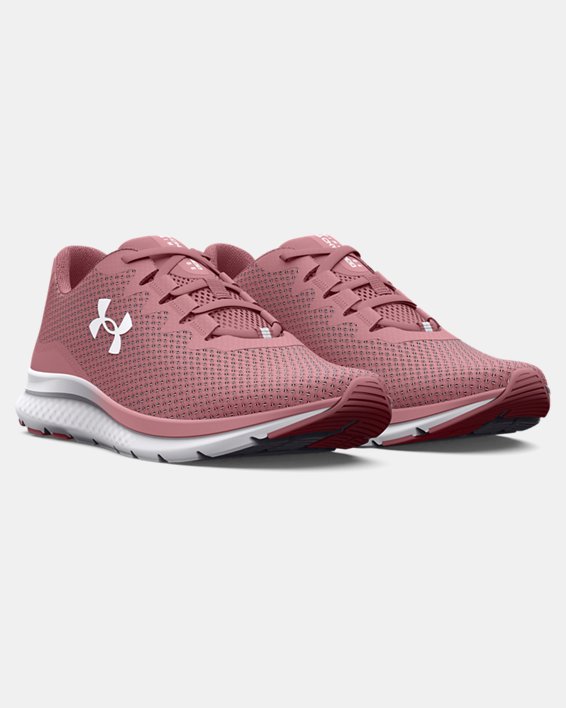 Women's UA Charged Impulse 3 Running Shoes in Pink image number 3
